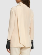 VICTORIA BECKHAM - Pleated Cuff Detail Silk Shirt