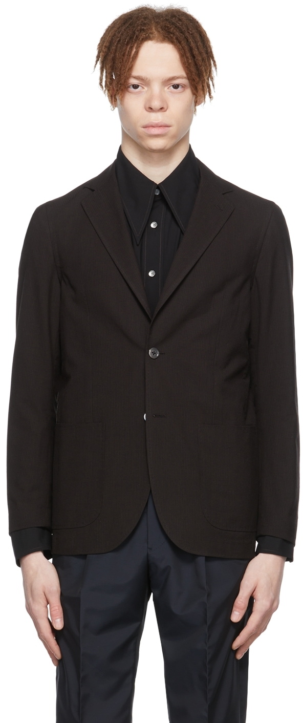 Ring Jacket Brown Cotton Blazer