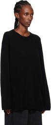 YOHJI YAMAMOTO Black String Round Neck Sweater