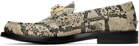 Gucci Beige Python Print Loafers