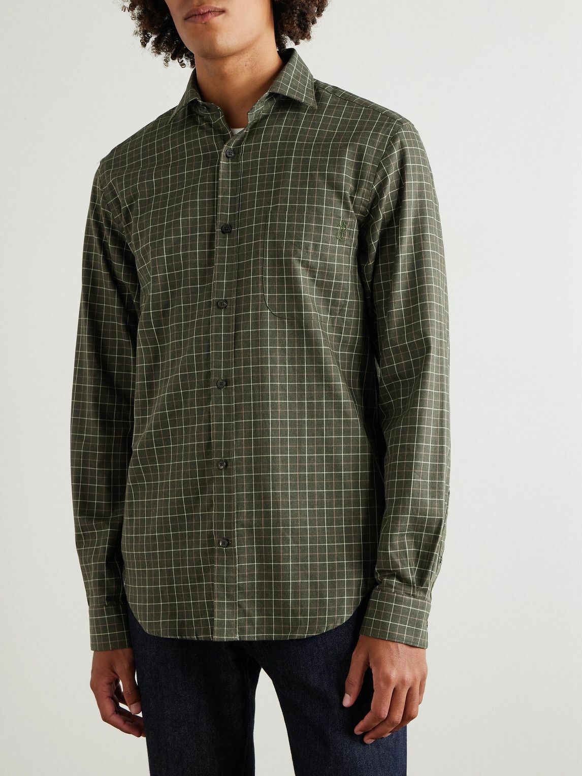 Purdey - Checked Cotton Shirt - Green