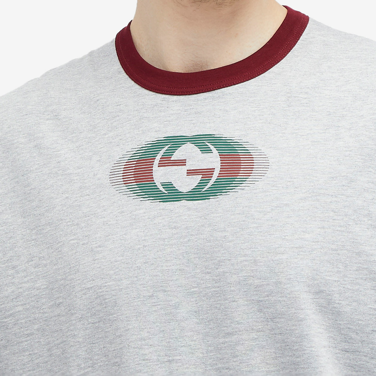 Gucci Men's Back Logo T-Shirt in Grey Melange Gucci Gucci Men's Back Logo T-Shirt in Grey Melange Gucci
