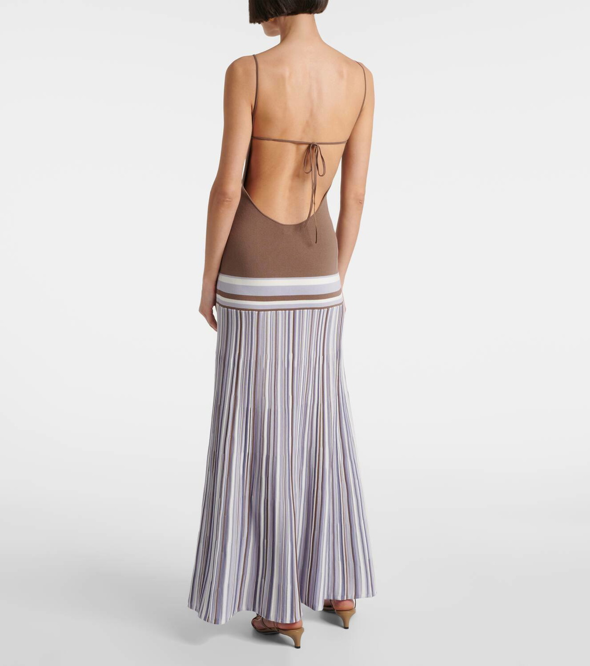 Faithfull Citara striped cotton-blend maxi dress Faithfull