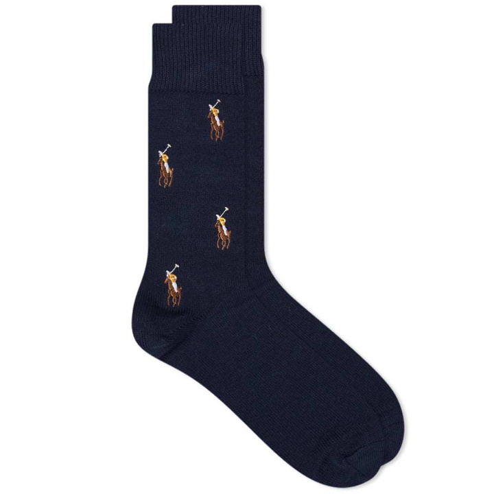 Photo: Polo Ralph Lauren All Over Pony Player Ribbed Crew Sock