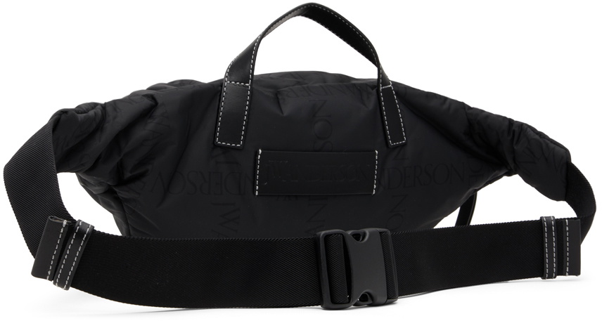 JW Anderson Black Logo Grid Bum Bag JW Anderson JW Anderson Black Logo Grid Bum Bag JW Anderson
