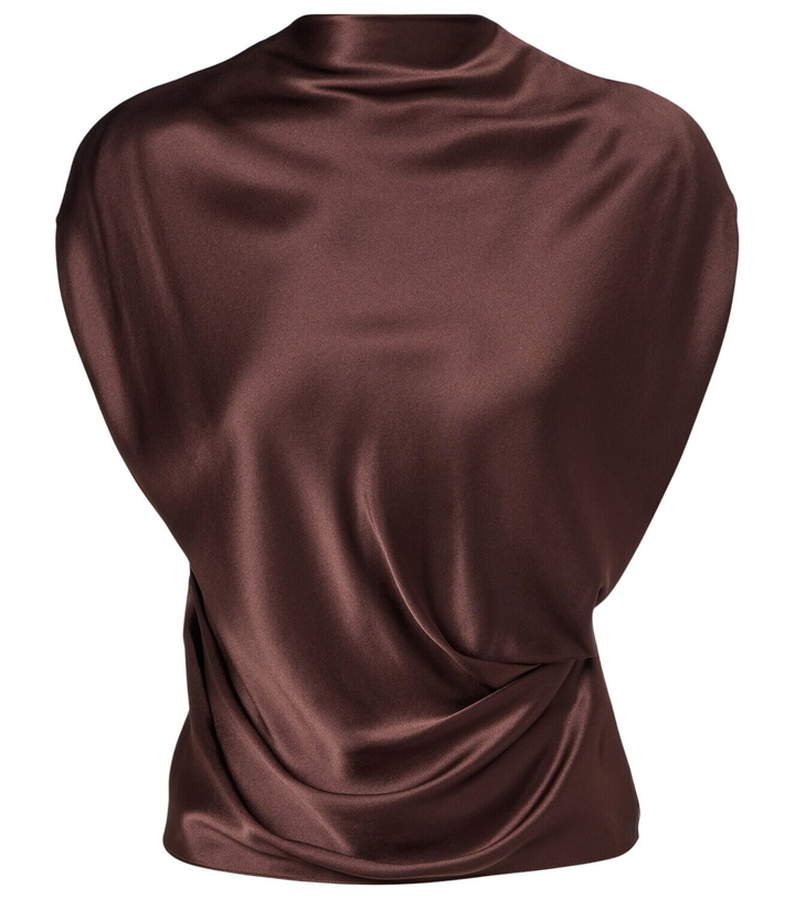 Photo: The Sei Draped silk satin top