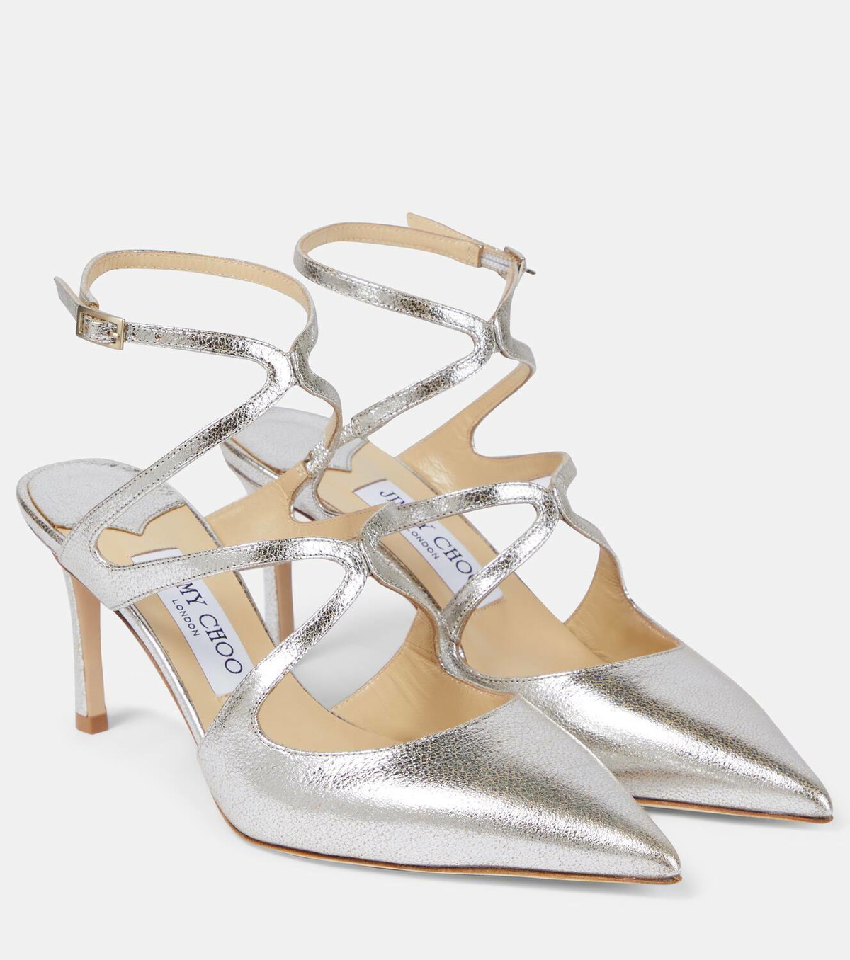 Jimmy Choo Azia 75 metallic leather pumps Jimmy Choo
