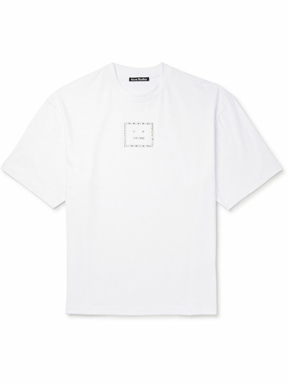 Acne Studios - Exford Logo-Embellished Cotton-Blend Jersey T-shirt ...