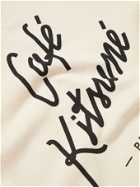 Café Kitsuné - Logo-Print Cotton-Jersey Sweatshirt - Neutrals