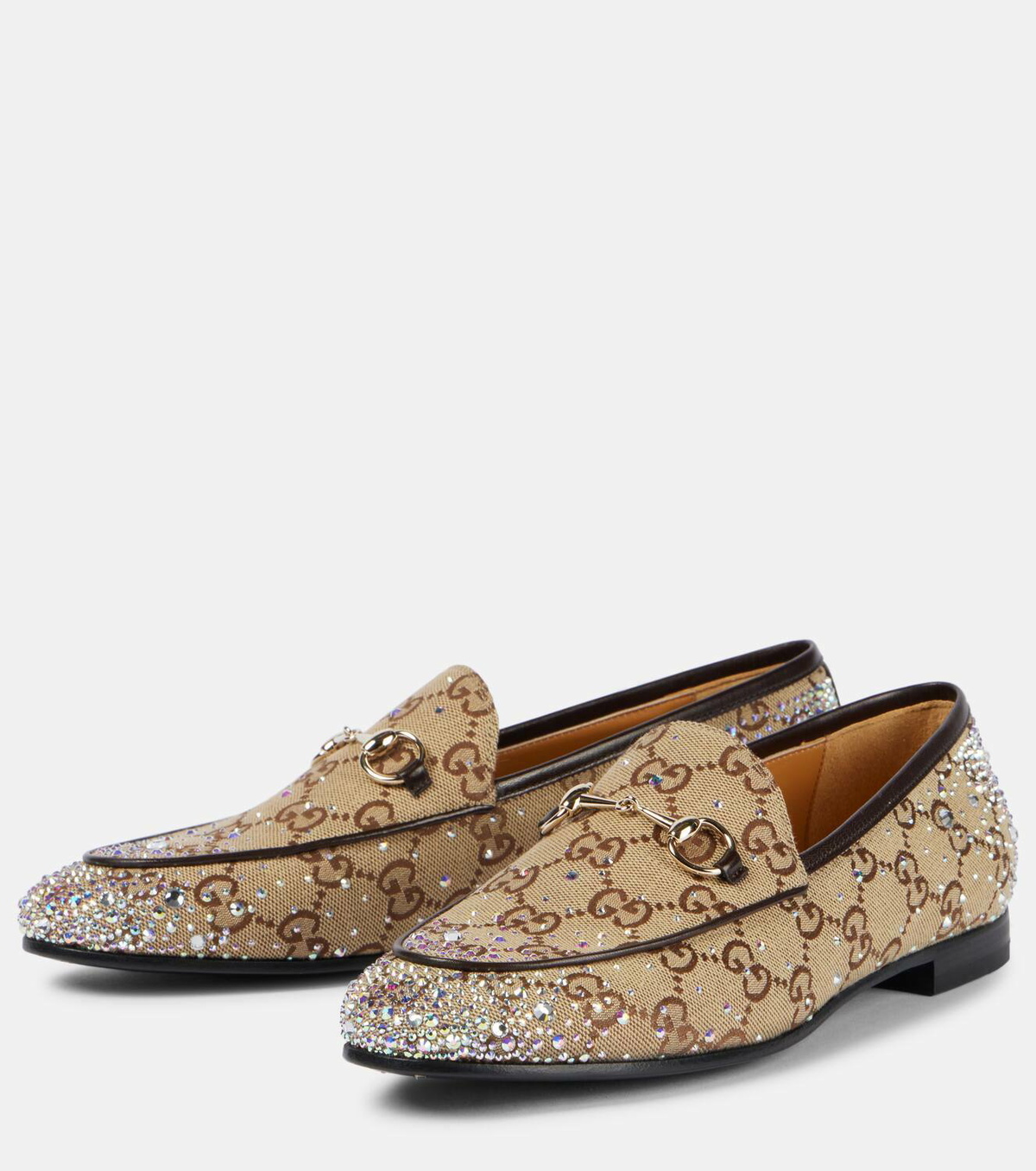 Gucci Jordaan GG Canvas embellished loafers Gucci display picture 1