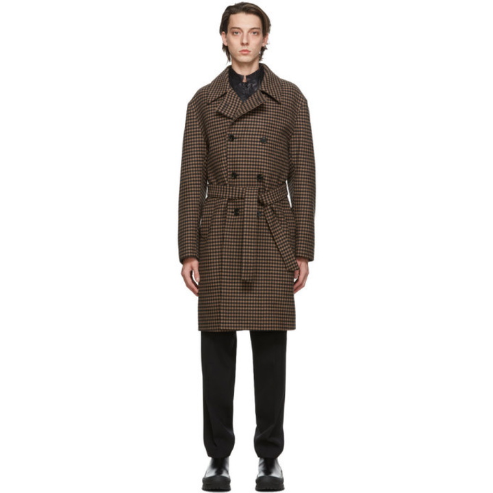 Photo: Mackintosh Brown Wool Double-Breasted Darvel Coat