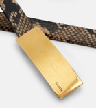 Khaite Berlin snake-effect leather belt