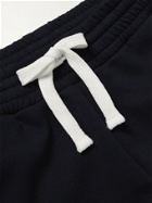 ERMENEGILDO ZEGNA - Tapered Cotton-Blend Jersey Sweatpants - Blue