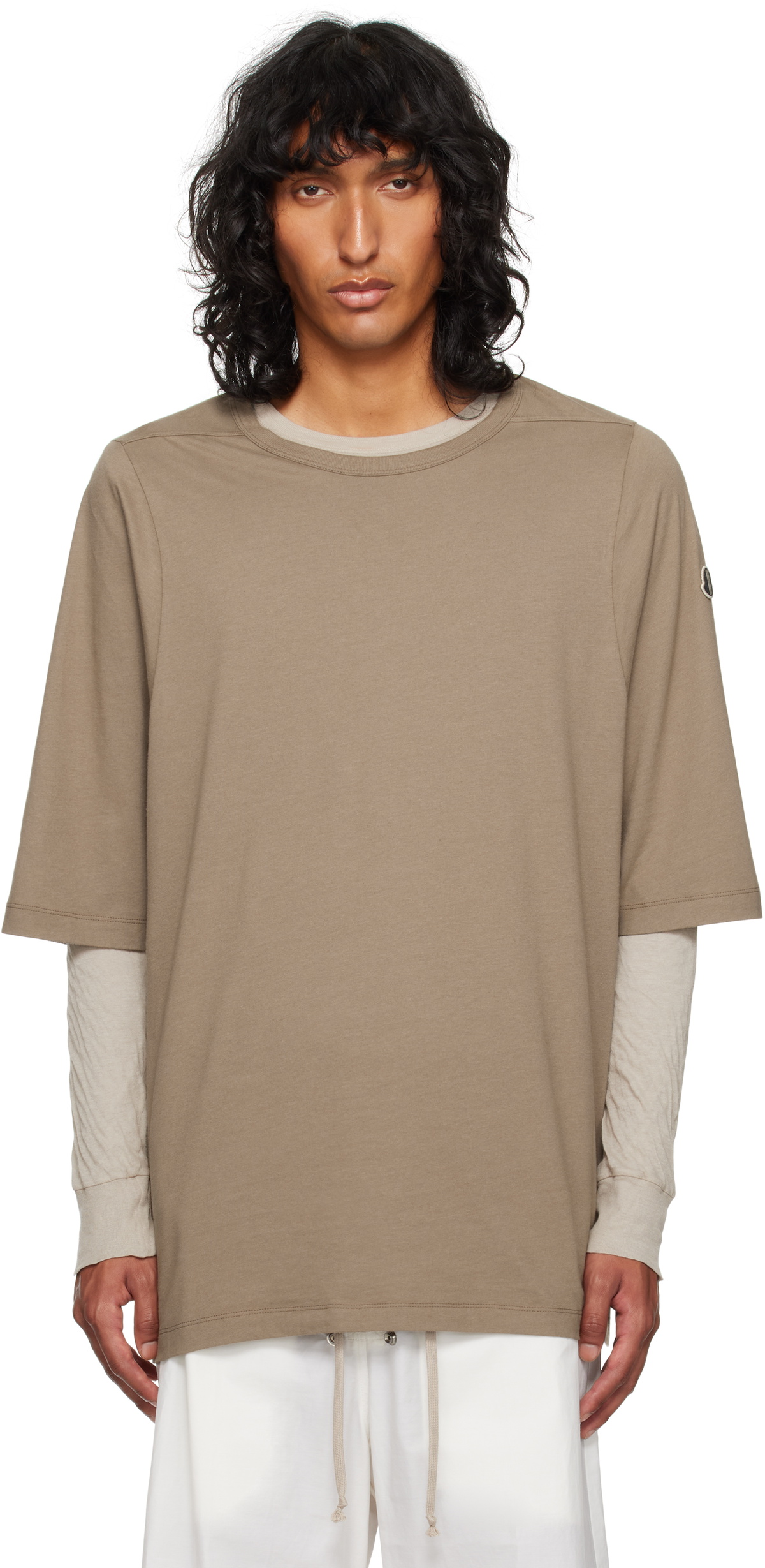 ★MONCLER × Rick Owens★コットン Tシャツ Moncler Genius x Rick Owens logo cotton jersey T-shirt