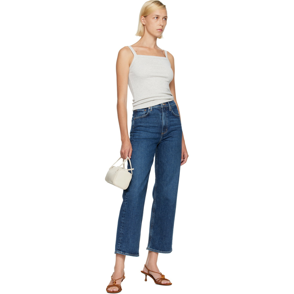 AGOLDE Blue Ren Comfort Stretch Crop Jeans