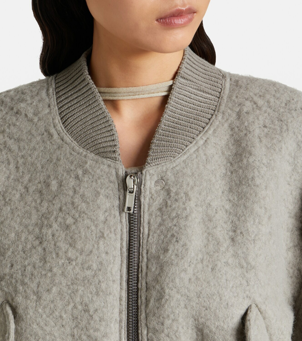 Rick Owens Secchia alpaca and wool-blend bomber jacket
