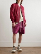 Rick Owens - Straight-Leg Leather Drawstring Shorts - Pink