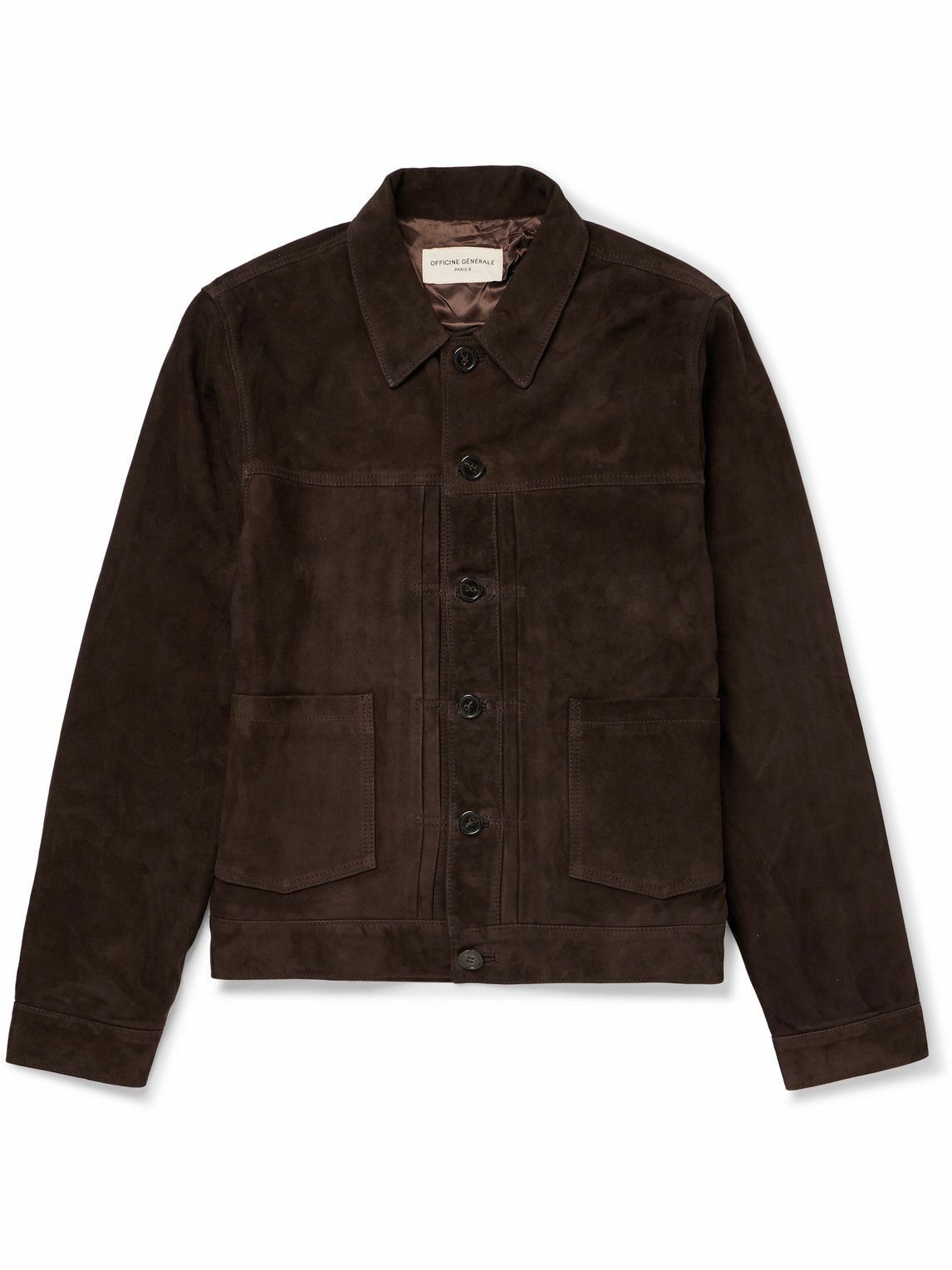 Officine G n rale Leo Suede Jacket Brown Officine Generale Officine G n rale Leo Suede Jacket Brown Officine Generale