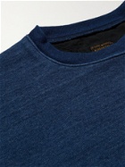 KAPITAL - Patchwork-Panelled Cotton-Jersey Sweatshirt - Blue