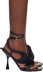 Ottolinger Black Flower Heeled Sandals