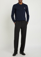 Valentino Garavani Wool Polo Shirt Navy