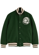 Billionaire Boys Club Logo-appliquéd Padded Felt Varsity Jacket Green