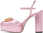 Valentino Garavani Pink VLogo Signature Platform Heels