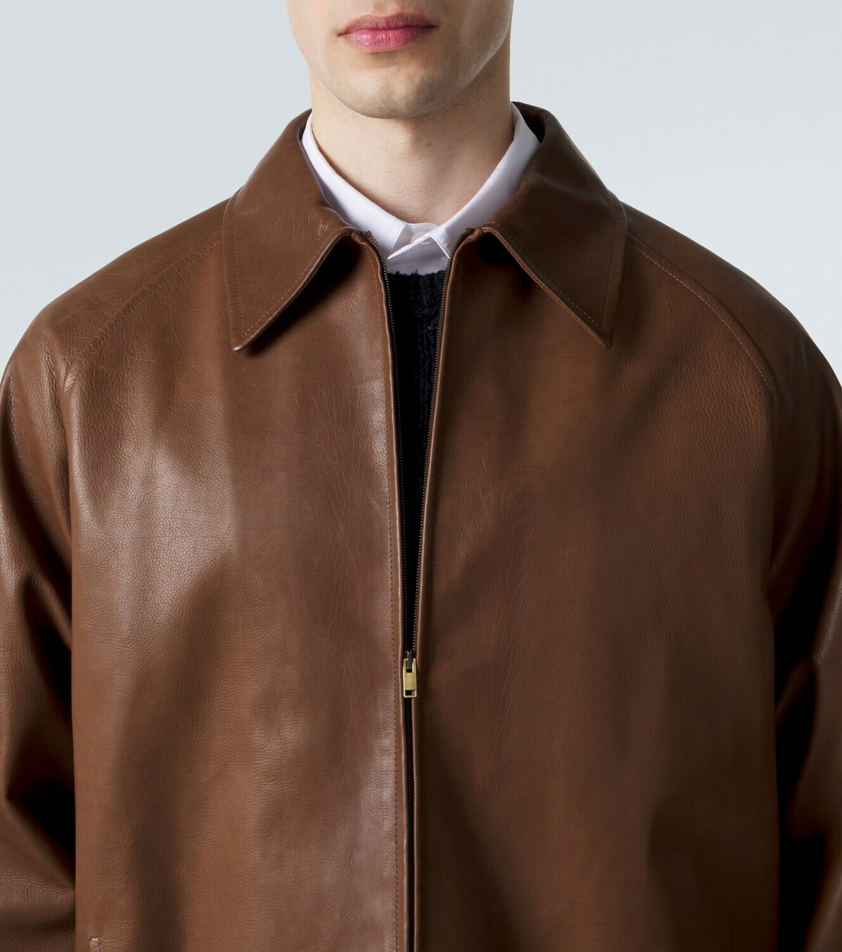 The Row Mount leather jacket