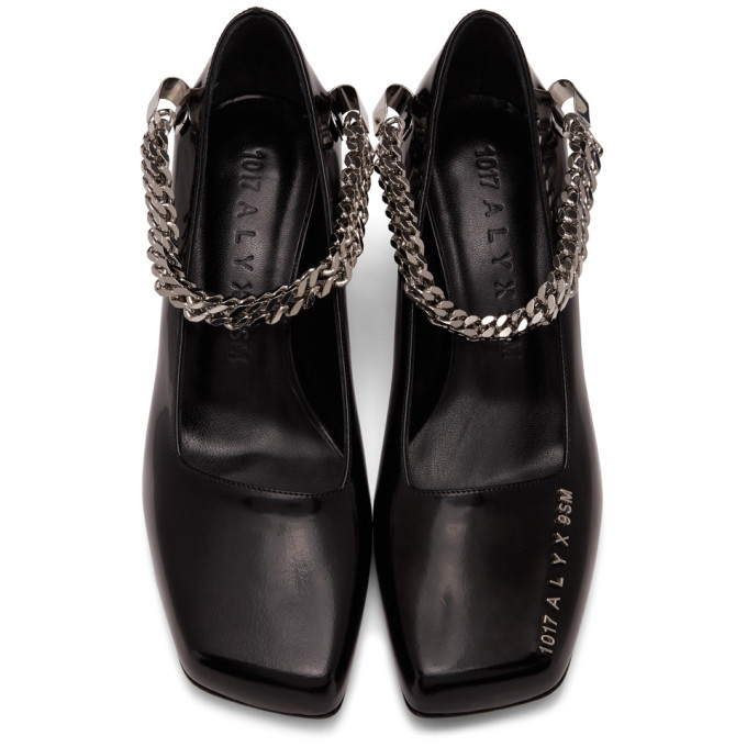 1017 ALYX 9SM Black Patent Medium Heels 1017 ALYX 9SM