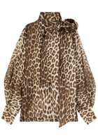 Zimmermann Illustration Billow Leopard-print Organza Blouse Multi Animal