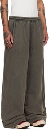 LU'U DAN Gray Wadded Bontans Sweatpants