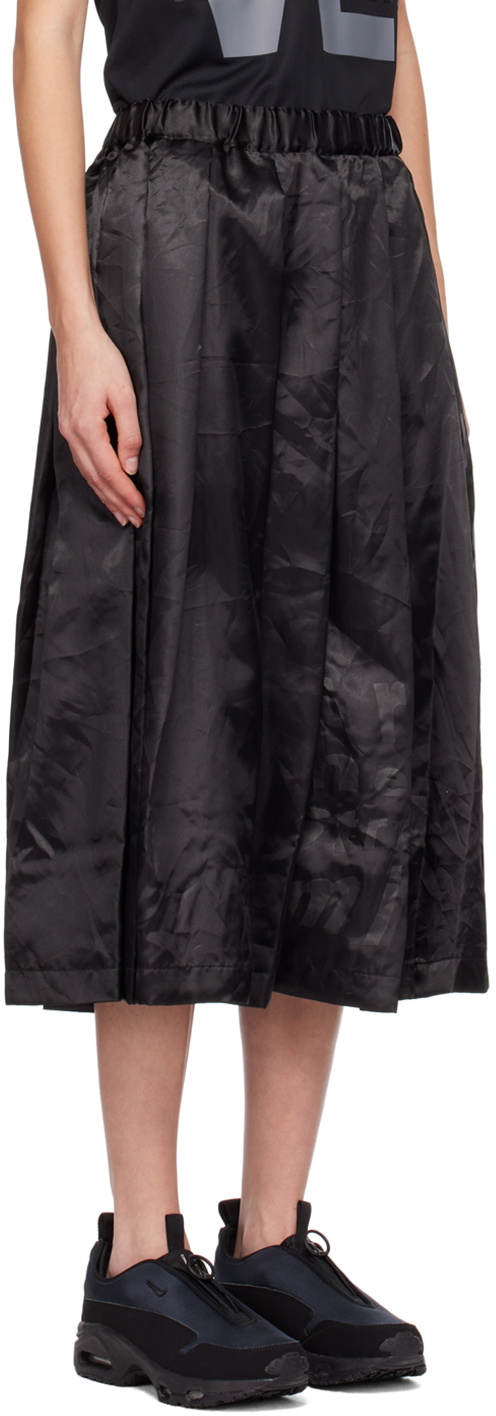 Black Comme des Garçons Black 'True Heart Strong Mind' Midi Skirt