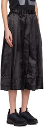 Black Comme des Garçons Black 'True Heart Strong Mind' Midi Skirt