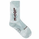 Rostersox Tie Dye Love Socks in Blue