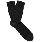 Falke - Polka-Dot Cotton-Blend Socks - Black