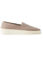 Fear of God - Croc-Effect Leather Espadrilles - Gray