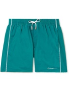 Giorgio Armani - Straight-Leg Short-Length Swim Shorts - Blue