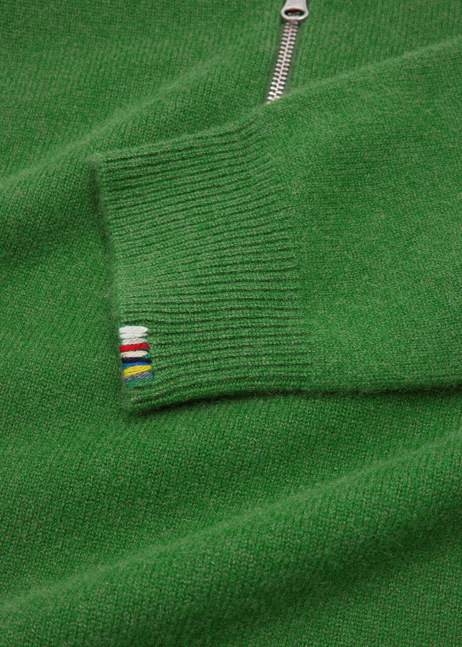 Extreme Cashmere N°235 Hike Half-zip Cashmere-blend Jumper - Green - One Size