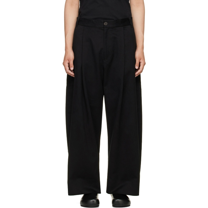 Photo: Studio Nicholson Black Sorte Pleated Trousers