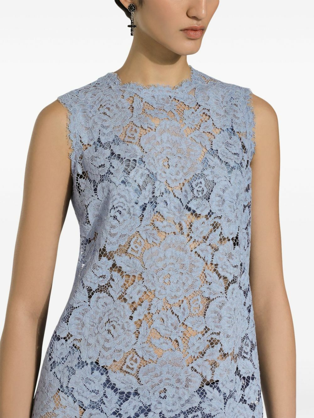 Dolce & Gabbana DG-Logo Floral-Lace Mini Dress Dolce & Gabbana Dolce & Gabbana DG-Logo Floral-Lace Mini Dress Dolce & Gabbana