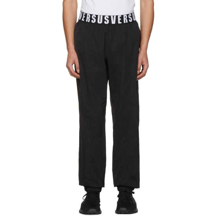 Versus Black Logo Waistband Lounge Pants Versus