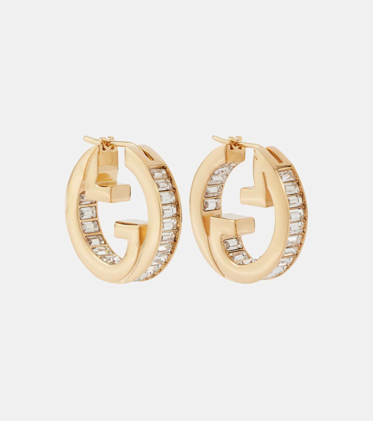 Gucci Gucci Blondie embellished hoop earrings