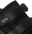 Suicoke - Moto-VS Webbing-Trimmed Suede Sandals - Black