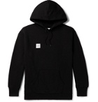 WTAPS - Logo-Appliquéd Cotton-Blend Jersey Hoodie - Black