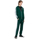 Palm Angels Green Hooded Classic Track Jacket