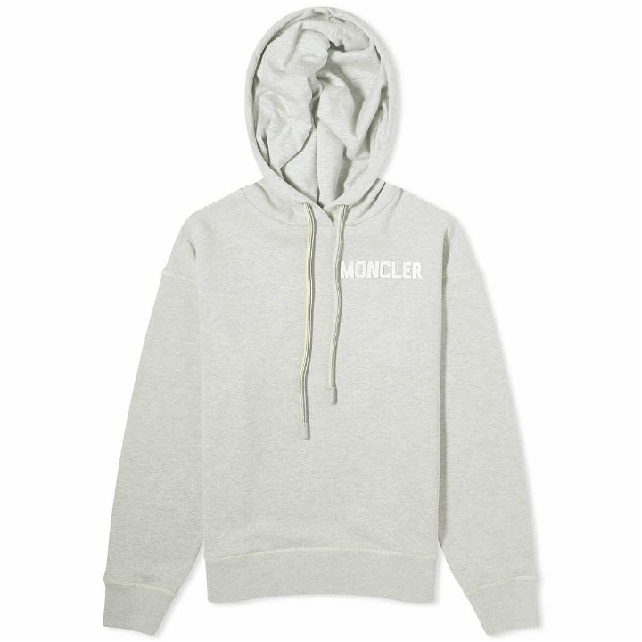 Photo: Moncler Women's Contrast Stitch Hoodie in Grey
