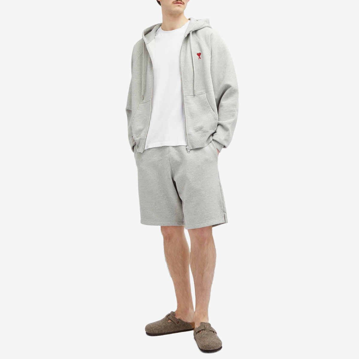 ★韓国の人気★【AMI】★AMI SMALL HEART LOGO HOODIE★GRAY★ Ami hoodies an_786249 - Gem