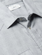 Mr P. - Herringbone Cotton and Lyocell-Blend Shirt - Gray