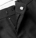 Sasquatchfabrix. - Slim-Fit Cropped Pleated Twill Trousers - Black