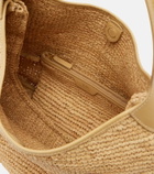 Polo Ralph Lauren Polo ID Large leather-trimmed raffia tote bag